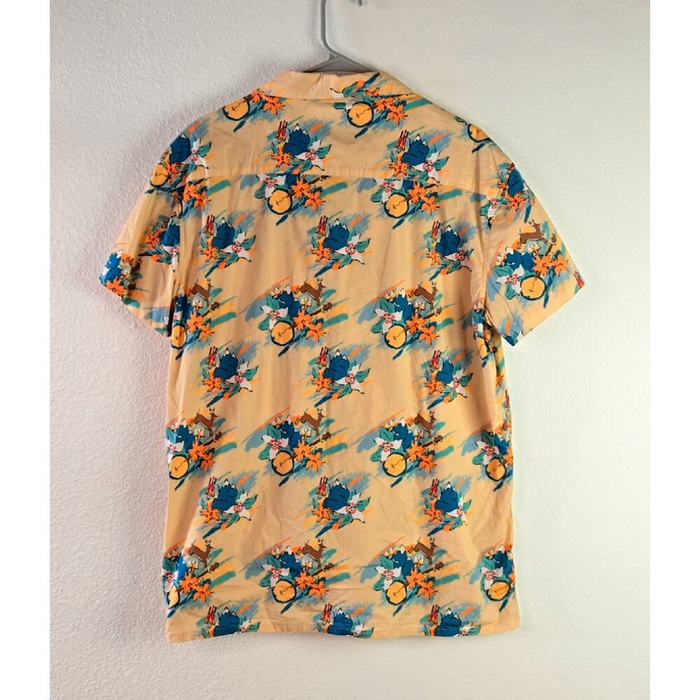 New Frontier Men's "Deer & Banjo" Hawaiian style shirt size Large - Picture 7 of 7